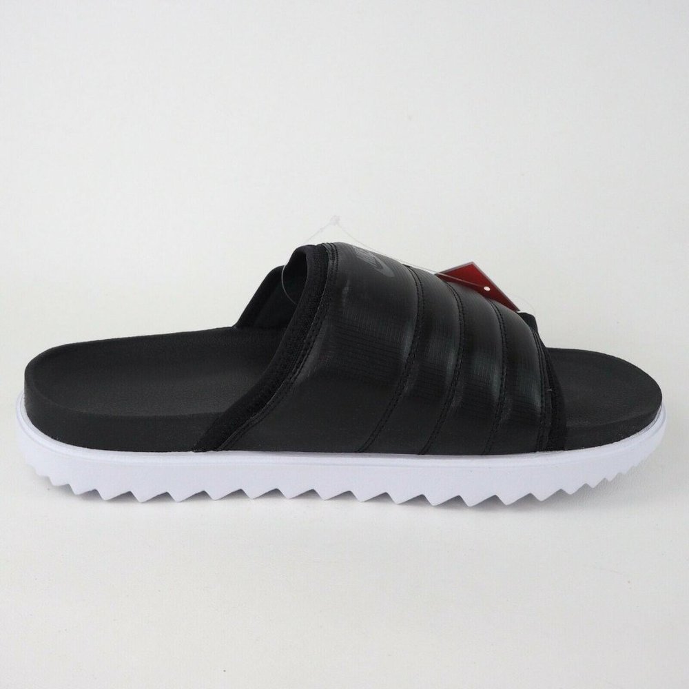 Nike Asuna NA Slides Mens Sandals Black White - Picture 3 of 11
